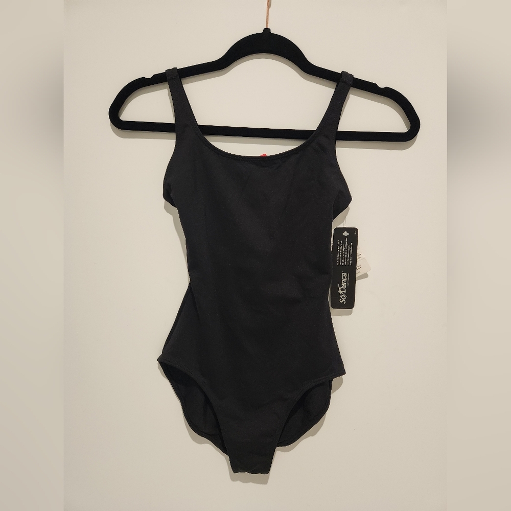 So Danca Child’s Black Leotard with Criss‎ Cross Back NWT